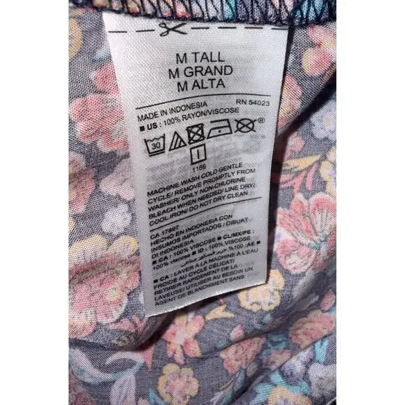 Old Navy Women's Floral 3/4 Sleeved Shift Dress Size Medium Tall Knee Length - Picture 2 of 6